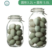 腌蛋玻璃密封罐食品级家用腌制罐菜坛子手提咸鸭蛋容器鸡鹅蛋 封后 [时尚款]装64个左右鸭蛋