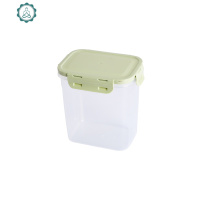 密封罐透明塑料保鲜盒零食五谷杂粮豆子大米面粉防潮储物罐收纳盒 封后 北欧绿小号1200