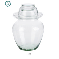 透明玻璃泡菜坛子厨房加厚腌制罐 家用腌菜坛咸菜缸密封罐 封后 10斤