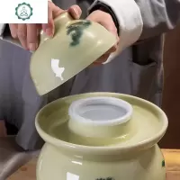 景德镇陶瓷家用泡菜坛子酸菜咸鸭蛋小号内盖老式密封防潮陶罐糖罐 封后 14斤黄山水泡菜坛