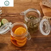 密封罐套装玻璃瓶蜂蜜柠檬瓶子百香果瓶发酵泡酒瓶家用储物罐 封后 鼓形0.5+圆形0.8+方形1.0
