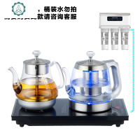 底部上水茶台电热烧水壶全自动抽水式家用茶具泡茶专用电磁炉套装 封后 银黑(煮茶)净水器款