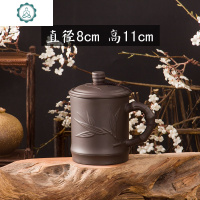 花茶大号茶杯宜兴紫砂普洱杯陶瓷杯盖杯带过滤内胆办公礼品水杯子 封后 紫砂黑胸有成竹400不带滤收藏加购送杯垫