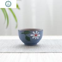 紫砂手绘茶壶茶杯茶具喝茶主人杯子蓝色梅花品茗杯 封后 小雏菊茶杯