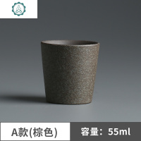 粗陶功夫品茗杯 日式陶瓷茶杯茶盏个人主人杯 手工复古宜兴紫砂杯 封后 A款(棕色)