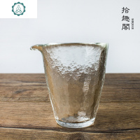 锤目纹公道杯大号功夫茶分茶器手工加厚耐热玻璃公杯匀杯 封后茶具