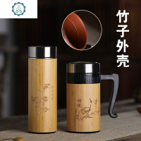 紫砂杯紫砂保温杯茶杯水杯茶具办公泡茶杯 百福杯 免费礼品定制 封后 竹子套装