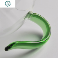 耐热玻璃自慢公道杯带把鹰嘴茶盅匀杯分茶器茶海功夫茶道茶具 封后 绿色-1