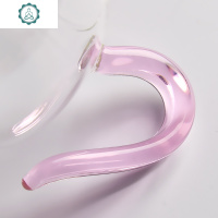 耐热玻璃自慢公道杯带把鹰嘴茶盅匀杯分茶器茶海功夫茶道茶具 封后 粉色-1