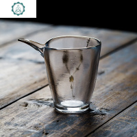 玻璃公道杯日式锤纹带把玻璃公杯茶海大小号匀杯分茶器功夫茶具 封后 玻璃公杯款式9:禅心梅花