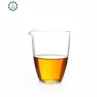 日式透明耐热玻璃小无由公道杯描金边分茶器茶海茶道配件 封后 无由公道杯(本色)茶具