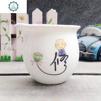 功夫茶具套装配件公道杯 办公家用陶瓷分茶器白瓷茶海个人茶道 封后 修公道杯