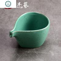 茶具陶瓷公道杯 粗陶复古分茶器加厚耐热功夫茶具配件装茶器公杯 封后 古陶[茶海]孔雀绿