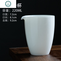 猪油白公道杯 德化白瓷带把手持匀杯陶瓷公杯玉瓷茶海分茶杯 封后 猪油白-直韵公杯