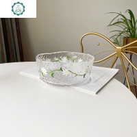 ins日式手绘小清新雏菊锤目纹玻璃杯茶杯水杯果汁饮料杯家用杯子 封后 花环雏菊玻璃碗/单只