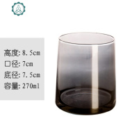 家用日式威士忌酒杯玻璃水杯洋酒杯鸡尾酒杯果汁饮料杯子套装 封后 烟灰色