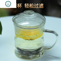 玻璃新款茶杯加厚透明泡茶圆趣带把沏茶办公家居杯牛奶杯 封后 竹节过滤杯三件套(350ml)玻璃杯