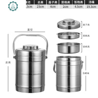 上班族保温饭盒不锈钢保温提锅饭桶饭篮大容量便携便当盒学生家用 封后 2.0保温提锅直型3-6小时
