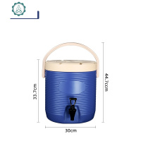 奶茶保温桶商用1318塑料冷热饮凉茶豆浆桶水龙头奶茶店泡茶桶 封后 13蓝色饭盒/提锅
