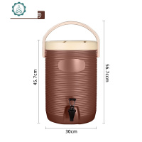 pc塑料热饮保温桶大容量豆浆奶茶桶奶茶店果汁饮料冷饮保冷桶商用 封后 17咖啡色饭盒/提锅