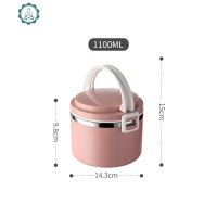 304不锈钢饭盒保温多层分格日式便当盒上班族带饭学生便携保温桶 封后 粉色1层(1100)