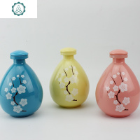 一斤酒瓶500原浆酒瓶酒壶酒坛彩色酒瓶酒瓶空瓶玻璃白酒瓶密封 封后 黄蓝粉各2个混装+泡沫+配件酒具