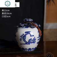 陶瓷酒瓶白酒瓶空酒瓶密封酒坛古风1/2/3/5一斤装家用小酒壶坛子 封后 5斤青花石榴瓶(送碎花包布)酒具