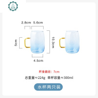 北欧云石冷水壶耐热防爆玻璃果汁壶大容量家用凉水壶水杯套装 封后 水杯两只装