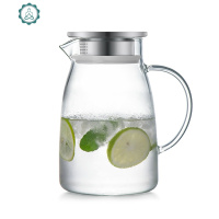 玻璃冷水壶家用凉水壶花果茶壶客厅凉白开玻璃壶夏天 封后 1.1欣悦凉水壶(小号)