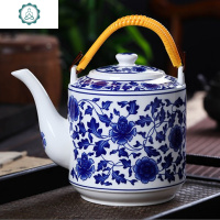 景德镇茶壶陶瓷器大号容量青花瓷冷水壶凉水壶水杯家用单壶泡茶壶 封后 2.8青花王收藏家购