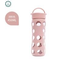 安家孙俪同款水杯简约ins耐热玻璃杯女学生清新便携森系创意可爱杯子 封后 深粉色