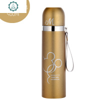 不锈钢真空磨砂保温杯女学生儿童可爱水杯便携创意水瓶男士茶杯子 封后 磨砂金500