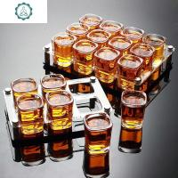 啤酒杯烈酒杯玻璃白酒杯一口杯分酒器酒盅威士忌酒杯洋酒杯 封后 12孔酒架+1只装65烈酒杯