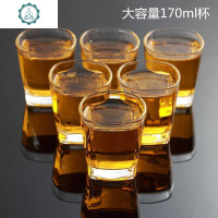 玻璃白酒杯套装6酒杯12只装托盘架子洋酒杯家用小号一口杯 封后 170四方杯6个装