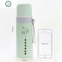 婴儿保温杯冲奶粉外出水壶户外旅行儿童宝宝便携不锈钢热水瓶 封后 大号-绿色500