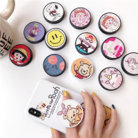 火豹日韩可爱卡通手机支架耳机绕线器伸缩支架指环扣手机配件女款个性直播防摔防滑 大头独角兽手机支架手机座