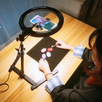 火豹手机录像桌面俯拍支架家用宿舍拍照拍摄直播录课调节美食产品 落地俯拍架手机支架手机座