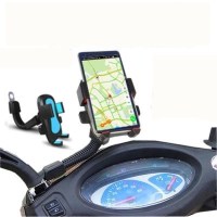 火豹摩托车手机导航支架夹电动电瓶车载专用送外卖骑手后视镜踏板自动 后视镜款送绑带[黑色]手机支架手机座