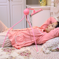 火豹小章鱼多功能懒人手机支架床上沙发桌面追剧自拍支架 粉色3条腿多用途腿长45厘米粉手机支架手机座