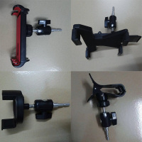 火豹悬臂懒人支架手机配件桌面床头两用平板夹头四扣万向双圆头通用夹 白色手机支架手机座