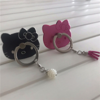 火豹可爱金属指环支架苹果手机通用桌面懒人指环卡扣粘贴式平板女 流苏银色[锌合金材质][第2件减2元]手机支架手机座