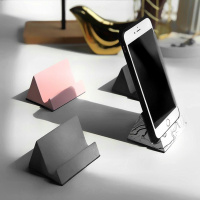 火豹北欧水泥手机座ins手机支架创意多功能支撑架桌面平板电脑pad支架 典雅黑手机支架手机座