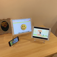 火豹ins风木质桌面ipad平板手机支架画架装饰学生书桌收纳架 一个手机支架手机支架手机座