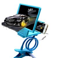 火豹手机屏幕放大器带喇叭镜片高清视频3D苹果/安卓/华为通用懒人支架 粉色放大器全套+蓝牙音响手机支架手机座