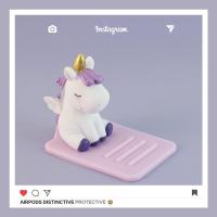 火豹卡通独角兽桌面懒人手机支架看电视追剧便携可爱支撑架子 独角兽(紫色)手机支架手机座