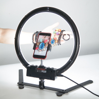 火豹手机直播补光灯俯拍支架桌面抖音网红主播珠宝拍照扫描录视频饰品手机上网课美食美甲录像多功能全套设 桌面俯拍手机座