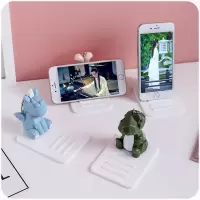 火豹少女心公仔手机桌面懒人支架ipad托架床头看电视直播追剧软胶 熊猫手机支架手机座
