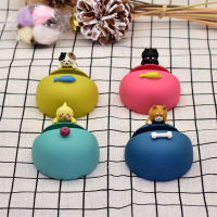 火豹韩国ins可爱卡通动物柴犬三花猫手机支架桌面懒人摆件创意手机座 柠檬黄柴犬支架手机支架手机座