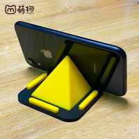 火豹桌面简约硅胶看电视支架iPad平板电脑汽车三角形多角度懒人办公室防滑硅胶床头pad 紫色手机支架手机座