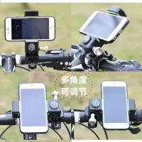 火豹自行车手机架电动车摩托车山地车导航拍摄支架外卖骑行装备 后视镜款黑色手机支架手机座